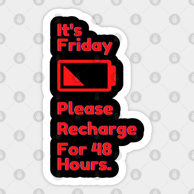 Friday Recharge Sticker by Harlequins Bizarre